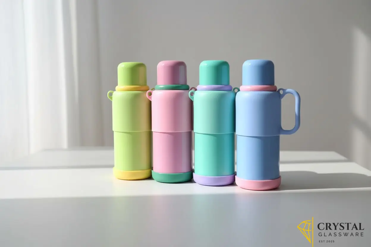 Generic 316 Stainless Steel insulated vacuum flask water bottles with a handle and cup lid